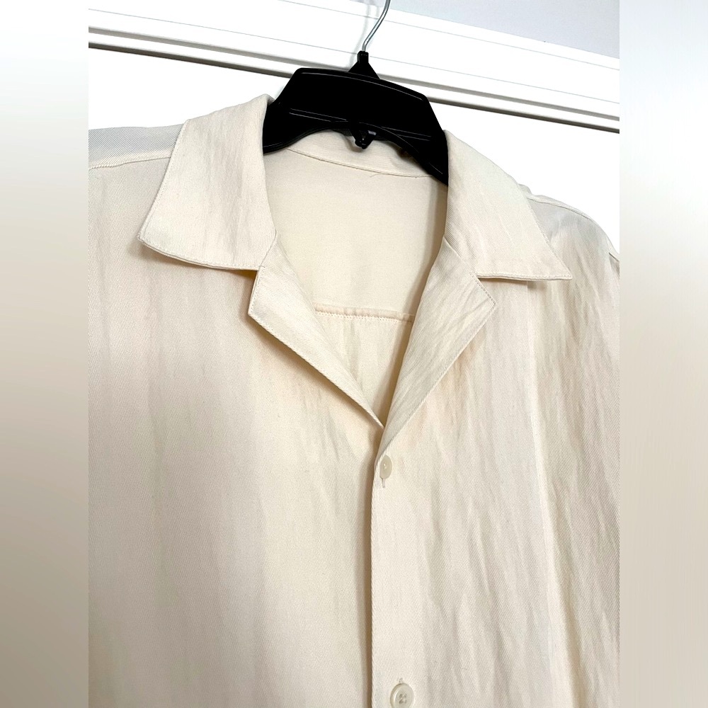Japan shirt wrinkle design in cream color